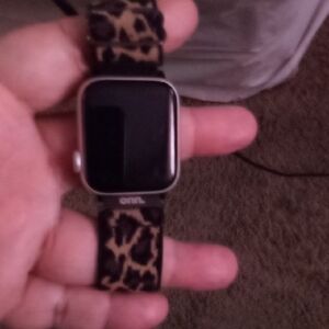 Apple Watch with Leopard Print Band